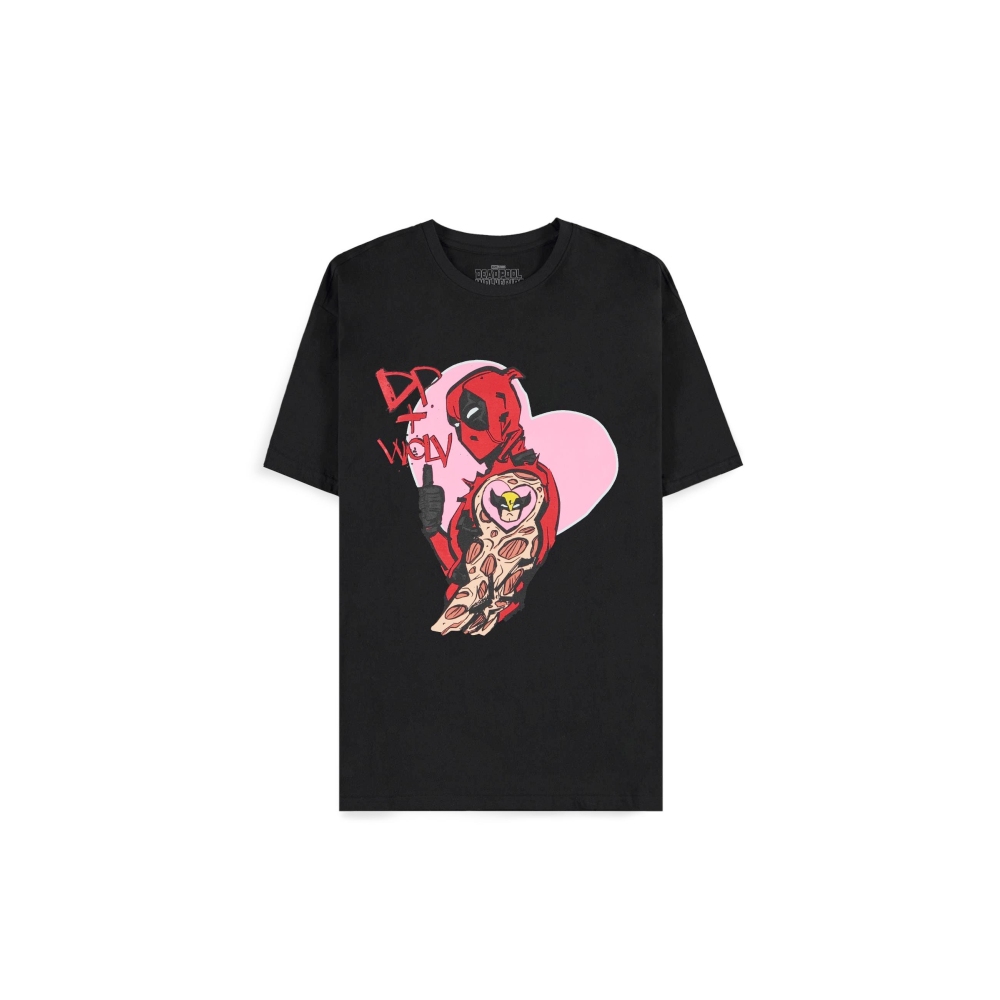 Marvel Deadpool - I Heart You Mens Tshirt - Black